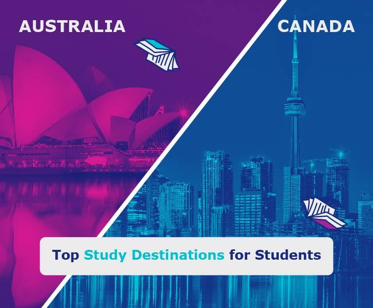 Australia and Canada Top Study Destinations for Students