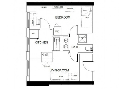  One Bedroom Apartment - A1  -  ذا تاورز اون ستيت  - Gallery -  1