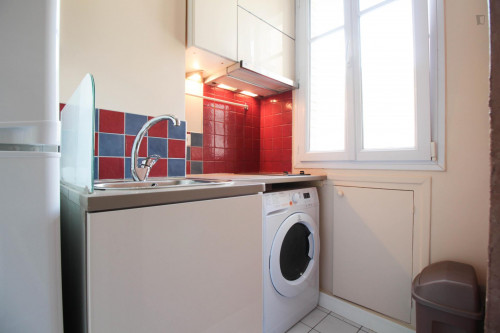 Bright Studio Batignolles  Separate Kitchen  Bathroom  Elevator  Double Bed - 3