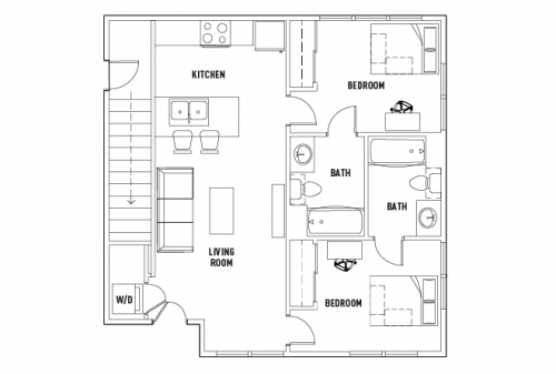  2 Bed - 2 Bath  -  7th Street Station  - Gallery -  1