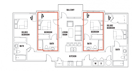  4 Bed - 4 Bath A Standard  -  7th Street Station  - Gallery -  1