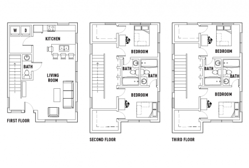  4 Bed - 4.5 Bath Townhome  -  7th Street Station  - Gallery -  1