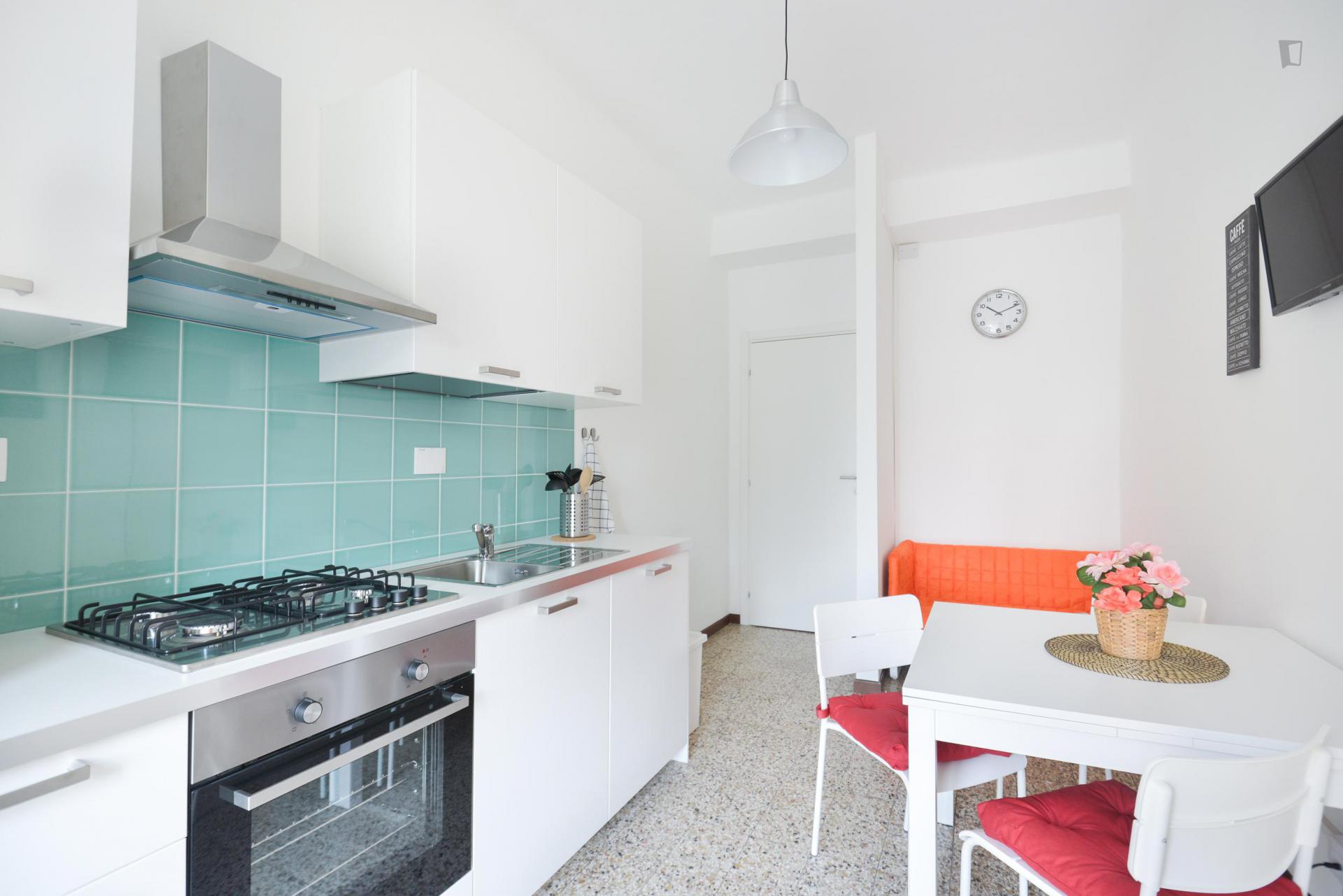 Bright double bedroom in Borgo San Paolo