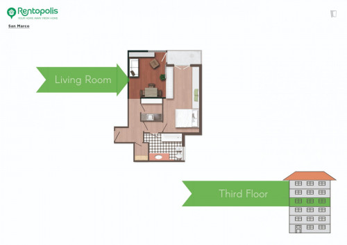Comfy bright 1-bedroom apartment close to Lanza metro station - Gallery - 23