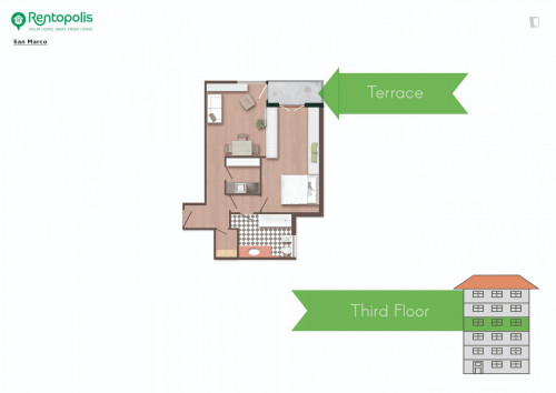 Comfy bright 1-bedroom apartment close to Lanza metro station - Gallery - 24
