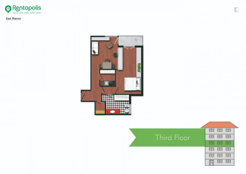 Comfy bright 1-bedroom apartment close to Lanza metro station - Gallery - 14