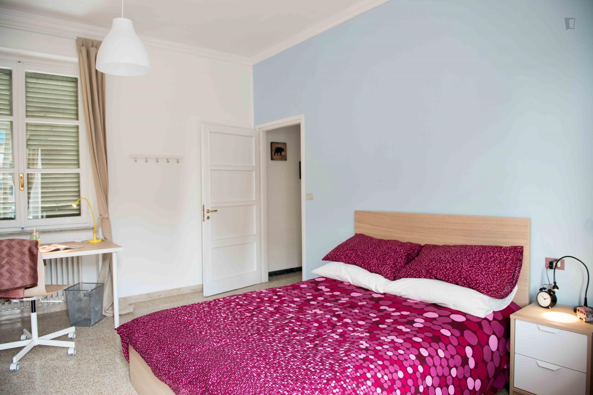 Luminous double bedroom in Nizza Millefonti