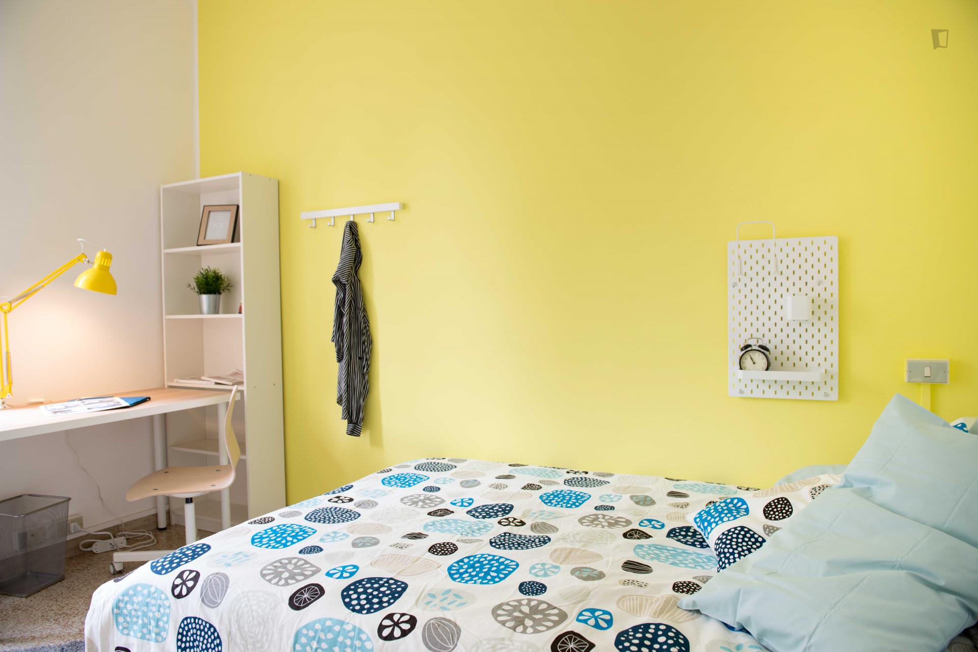 Luminous double bedroom in Nizza Millefonti