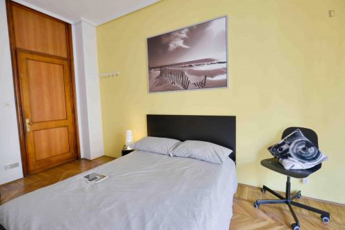 Bright double bedroom in Turin