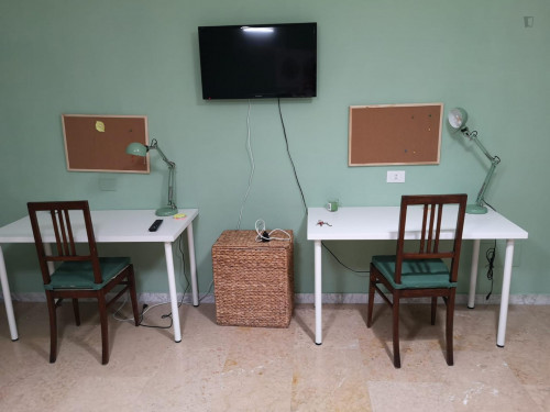 Single Bed in Charming Twin Bedroom in Novoli