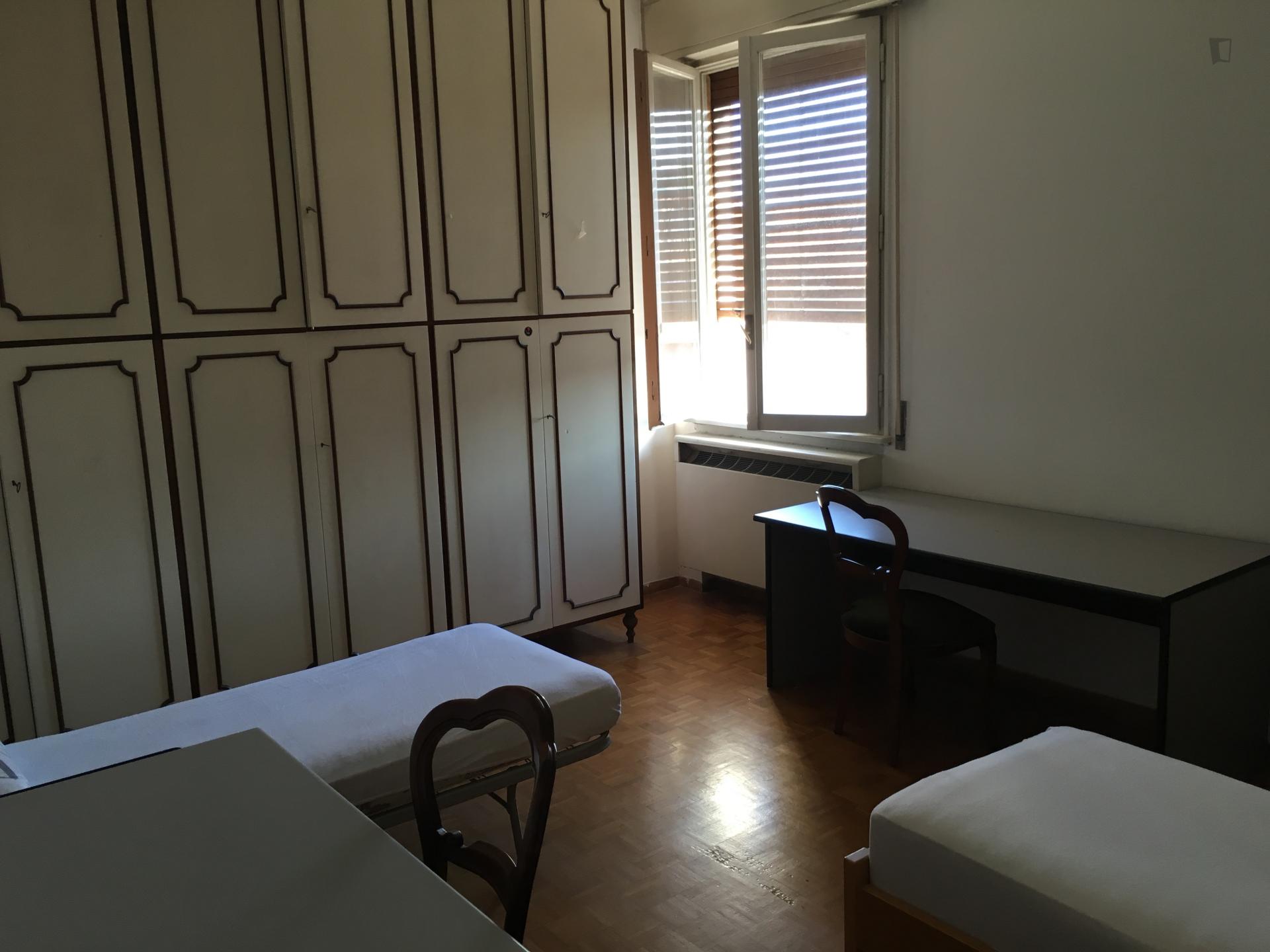 Bed in a twin bedroom close to Porta Sant'Isaia