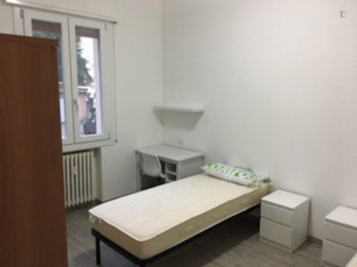Bed in a twin bedroom in Mazzini neighbourhood