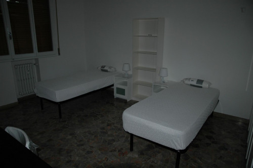 Bed in a twin bedroom in Mazzini neighbourhood