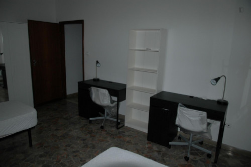 Bed in a twin bedroom in Mazzini neighbourhood