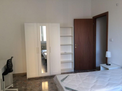 Bed in a twin bedroom in Mazzini neighbourhood