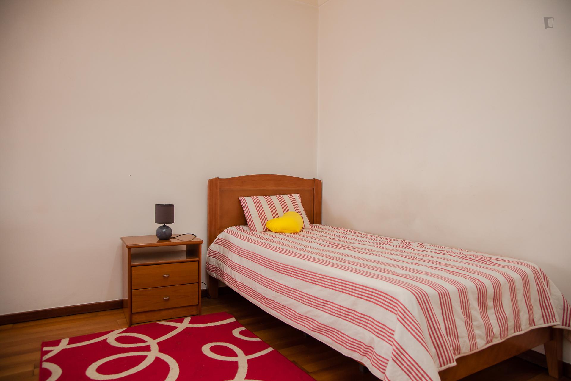 Single bedroom with balcony in a 4 bedroom apartment
