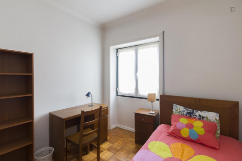 Single bedroom in elegant 5-bedroom apartment near Universidade de Coimbra
