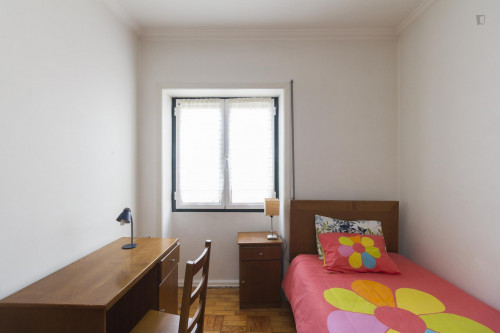 Single bedroom in elegant 5-bedroom apartment near Universidade de Coimbra