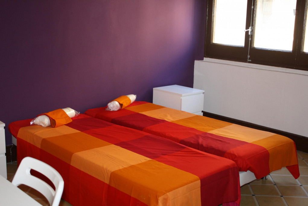 Modest twin bedroom close to Palau de la Música Catalana