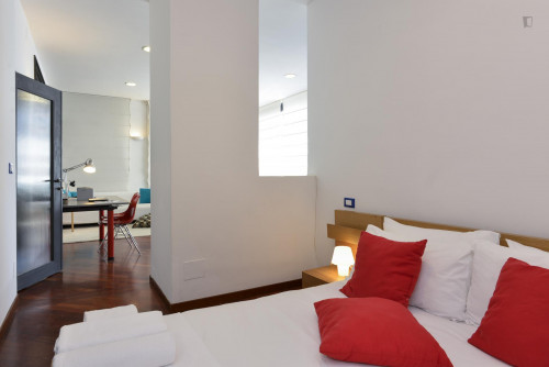  Very Quiet Upper Trastevere With Private Car Park  -  Cosy Apartment in Trastevere Avenue near the Universities and the John Cabot University, close to public transport and railway station  - Gallery -  1