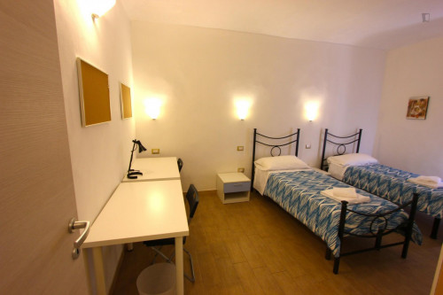 Bed in cozy twin bedroom in 2-bedrooms apartment very close to Basilica di Santa Croce