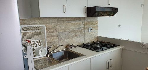 Awesome seaside studio with spacious outdoor area.