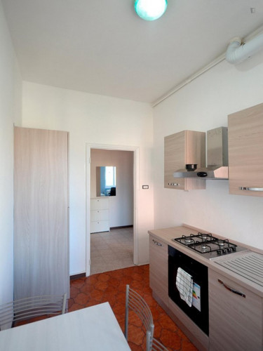 Bed in a twin bedroom in Navigli neighbourhood