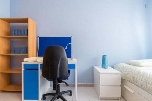 Attractive single bedroom near the Alcobendas-SS de los Reyes train station