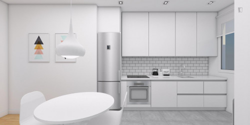 New, cozy room, double bed 5 minute walking from Metro Arguelles