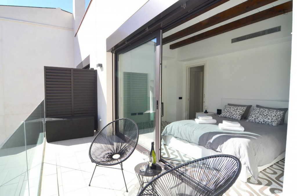 1-bedroom apartment, with outdoor area