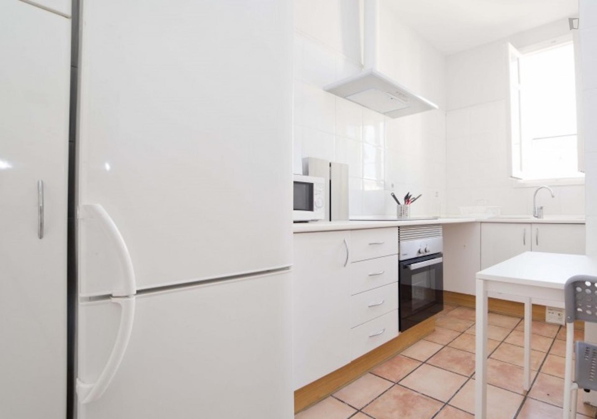 Bright double bedroom in a 5-bedroom flat, near Universidad Europea de Valencia