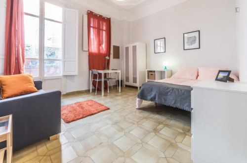 Friendly double bedroom in a 5-bedroom apartment, in the L’eixample