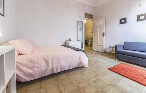 Friendly double bedroom in a 5-bedroom apartment, in the L’eixample