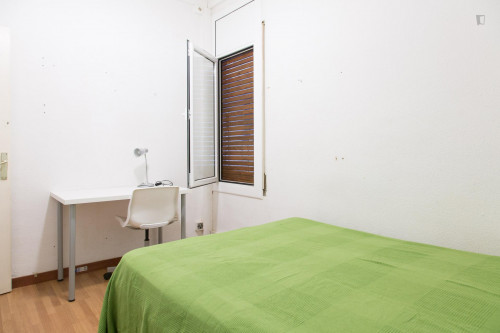 Double bedroom with a charming vibe for a student, in the Vila de Gràcia