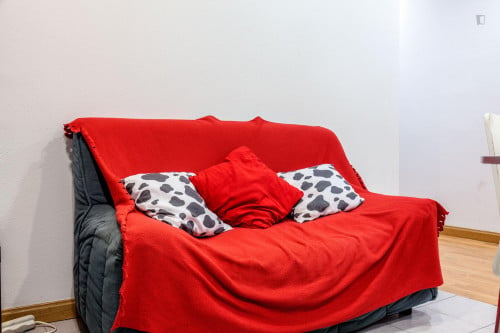 Single bedroom with a nice balcony view in vibrant Embajadores