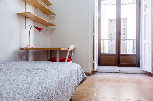 Single bedroom in cool 9-bedroom flat near Plaza Tirso de Molina
