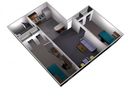 Illini Tower, UIUC Housing - Rooms