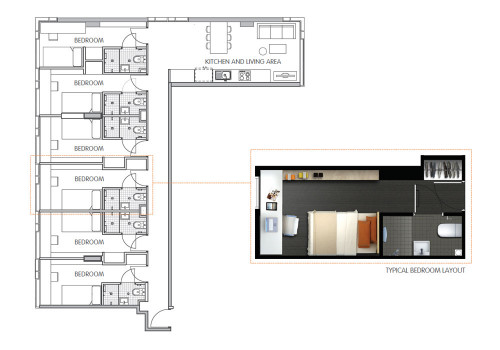  Single Bedroom – 6 Share Apartment  -  Iglu Chatswood  - Gallery -  3