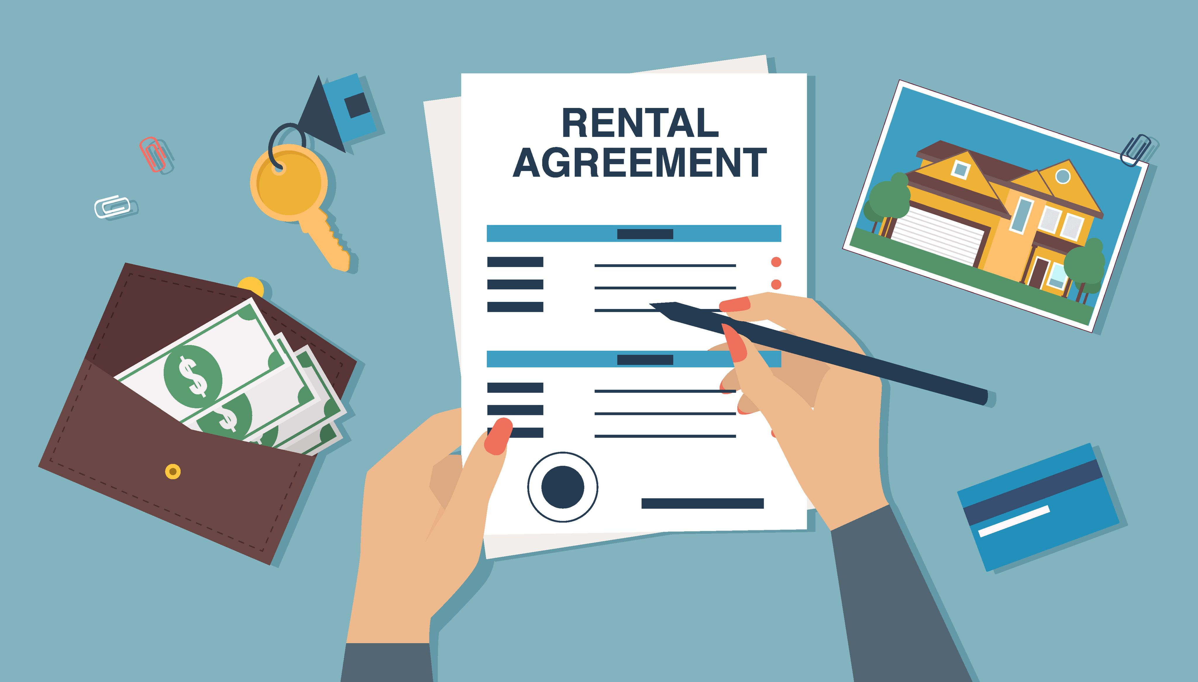 Signing a rental Agreement
